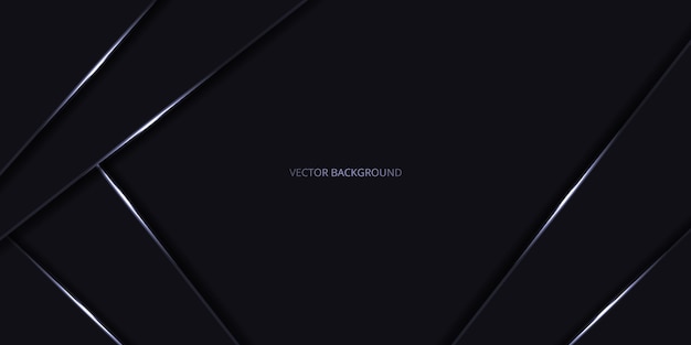 Abstract luxury modern black background with shadows and light lines.