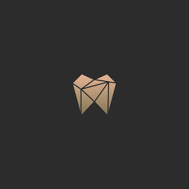 Abstract luxury teeth logo design template