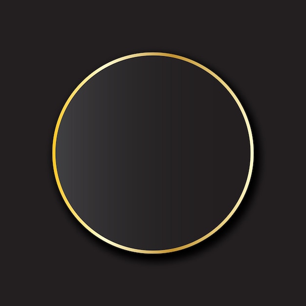 Abstract luxury template with gold circle and shadow eps10 vector background