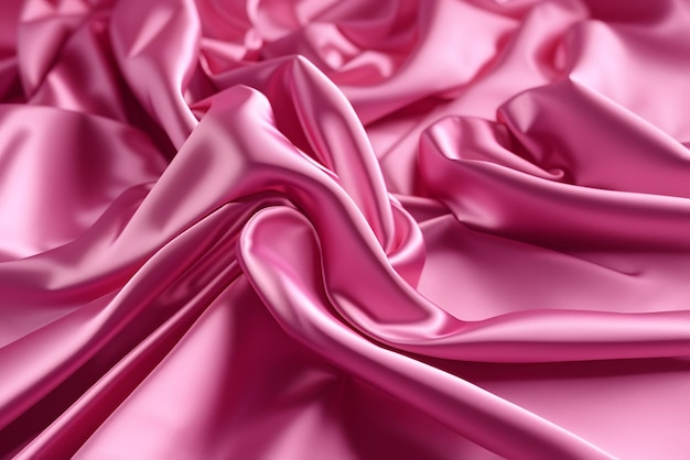 Abstract magenta fabric silk texture background 3d rendering Digital drawing