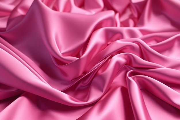 Abstract magenta fabric silk texture background 3d rendering Digital drawing