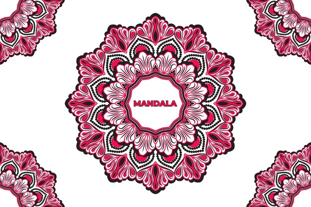 Vector abstract mandala background design. frame mandala pattern design.