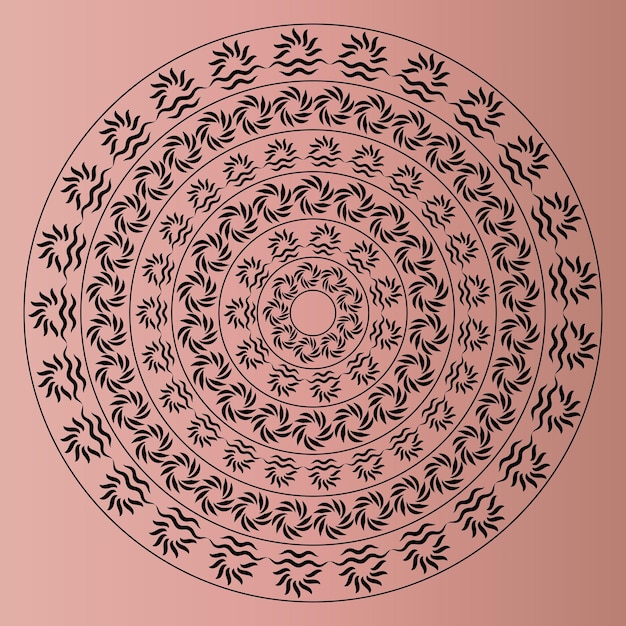 Abstract mandala design and colorful wallpaper art