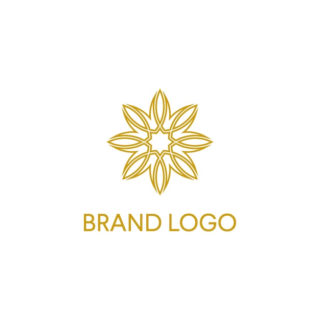 Abstract mandala flower logo icon vector design. Elegant premium ornament vector symbol