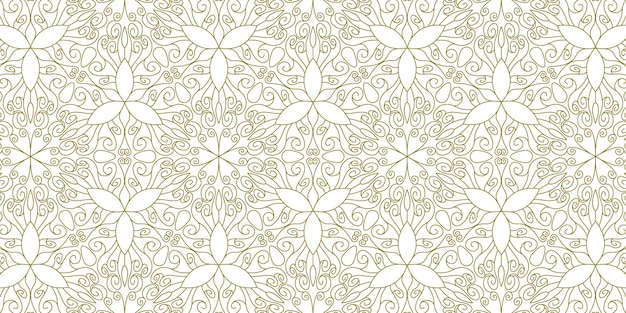 abstract mandala golden line pattern ethnic background