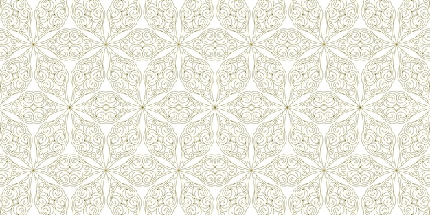 abstract mandala golden line pattern ethnic background