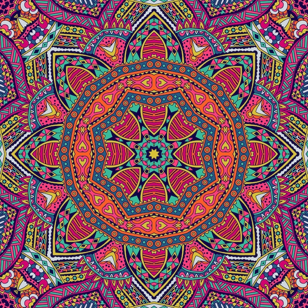 Abstract mandala pattern psychedelic design