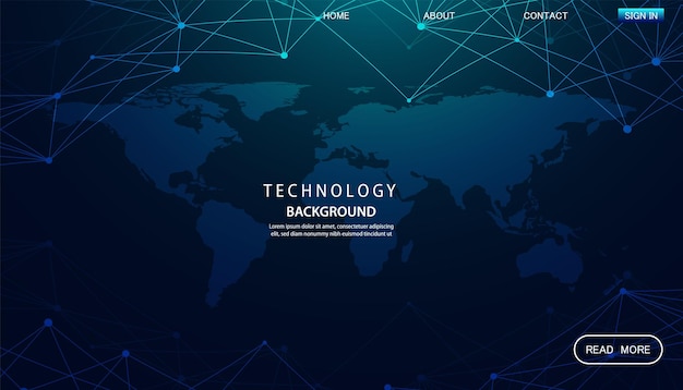 Abstract map and digital template modern background for web page