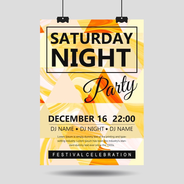 Vector abstract marble party posters designs