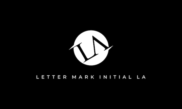 Vector abstract mark for initial letter la logo design