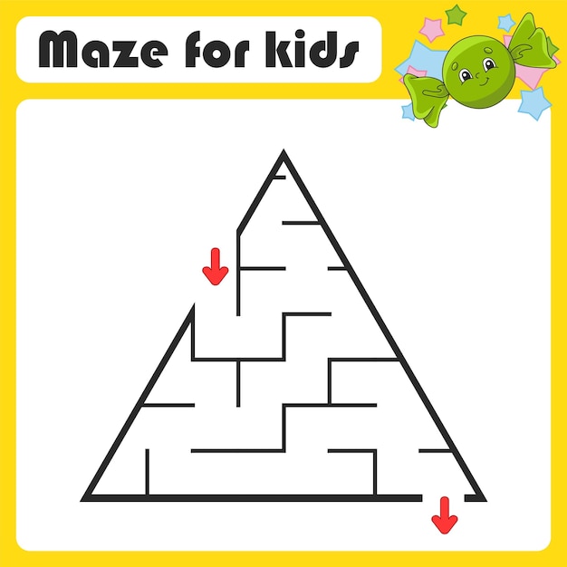 Abstract maze Game for kids Puzzle for children Coon style Labyrinth conundrum