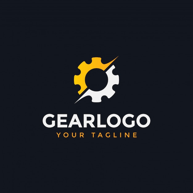 Abstract Mechanical Gear Logo Design Template