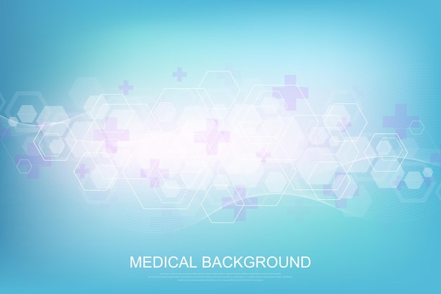 Abstract medical background dna research molecule genetics genome dna chain genetic analysis art con...