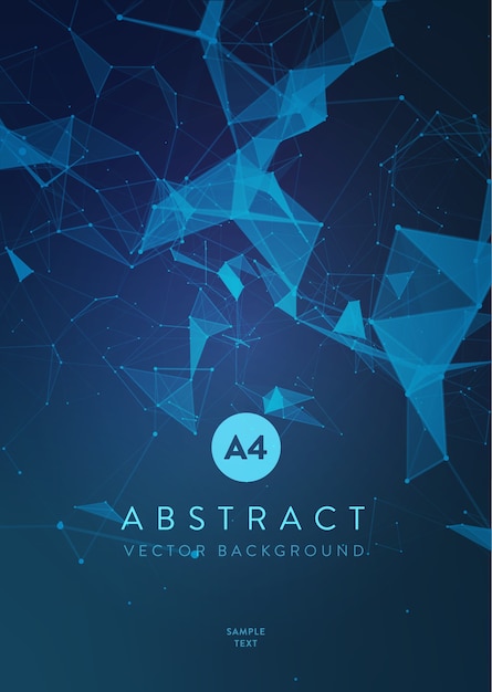 Abstract Mesh Background with Circles, Lines and triangular Shapes