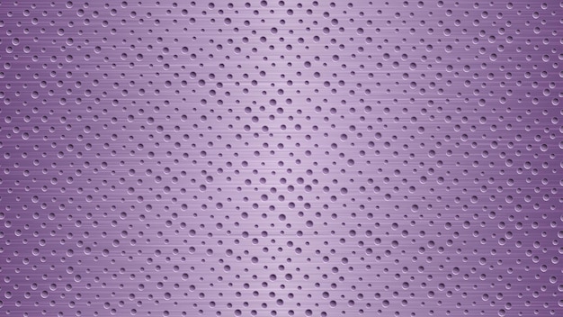 Abstract metal background with holes in purple colors