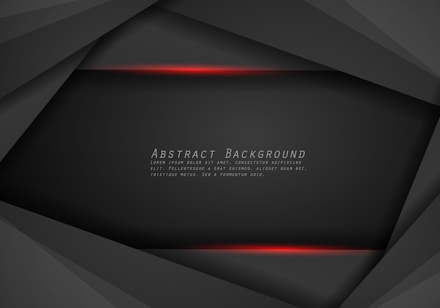 Abstract metallic red black frame layout design tech innovation concept background