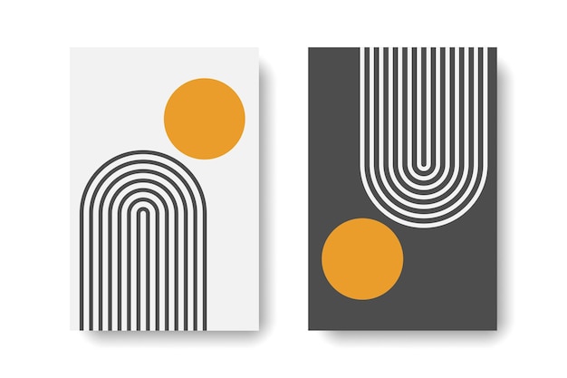 abstract mid century concept wall art prints