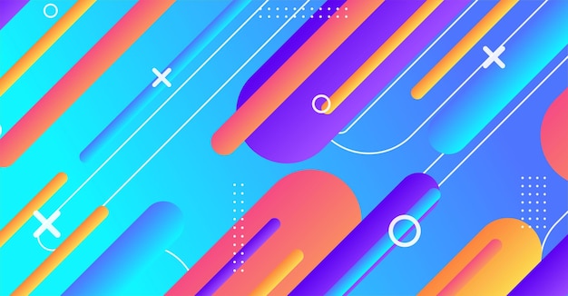 Abstract minimal geometric shape background with gradient