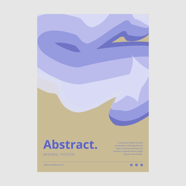 Abstract minimal poster template