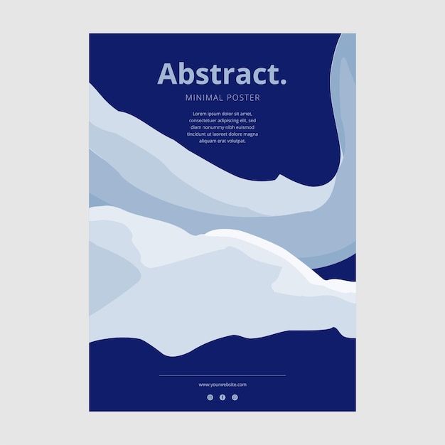 Vector abstract minimal poster template