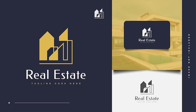 Abstract and Minimalist Real Estate Logo Design. Construction, Architecture or Building Logo