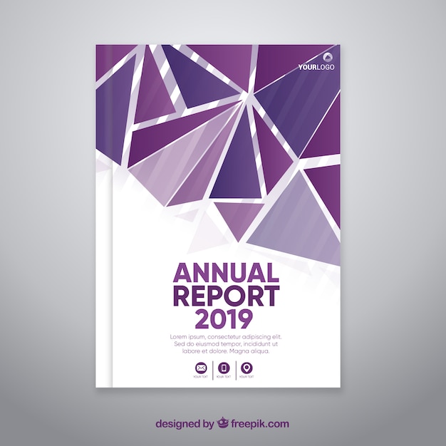 Abstract modern annual report cover template