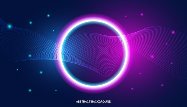 Abstract modern background colorful digital concept blue and purple with digital light circles