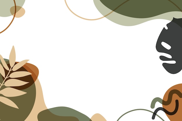 Abstract modern background with organic shapes. Flat   Illustration.