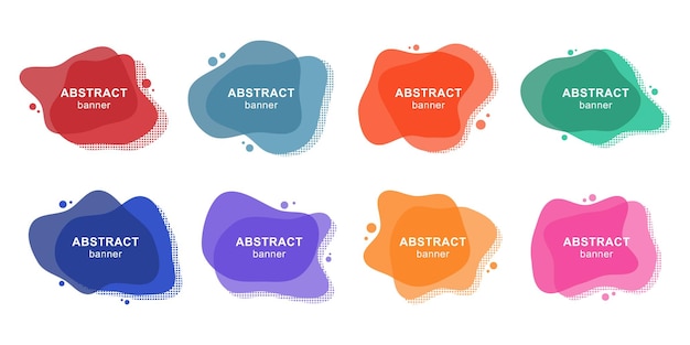 Abstract modern banners Colorful bubble banners for online sales and print Premium vector