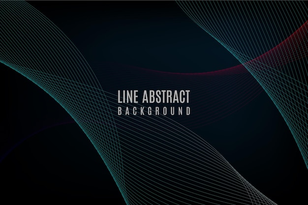 Abstract modern black gradient background with gradient wavy lines template