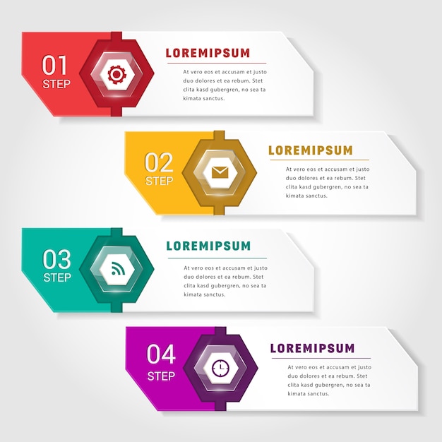 Abstract modern business tag concept for infographic.