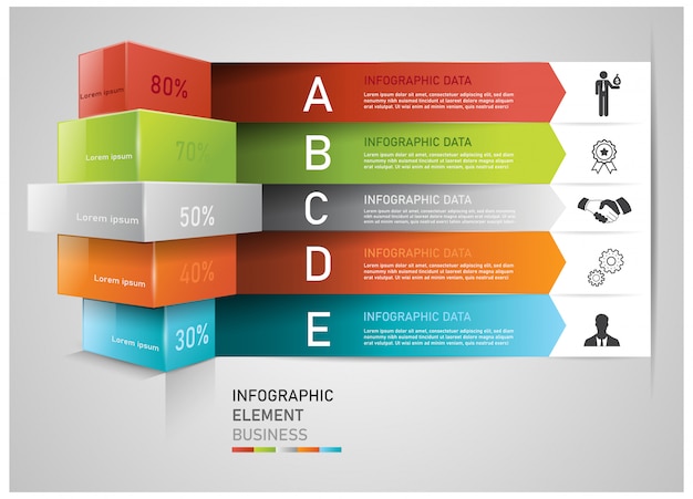 Abstract modern business tag concept for infographic, 