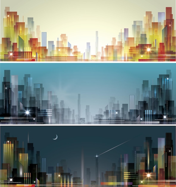 Vector abstract modern city landscape