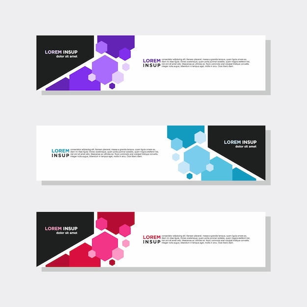 abstract modern collection of web banner template