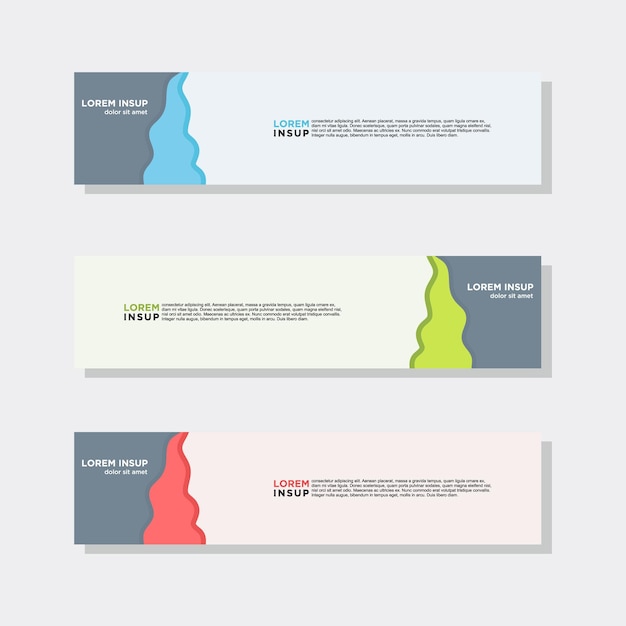 abstract modern collection of web banner template