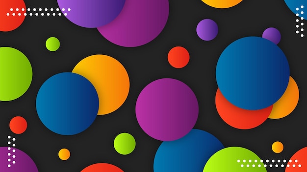 Abstract modern colorful circles background