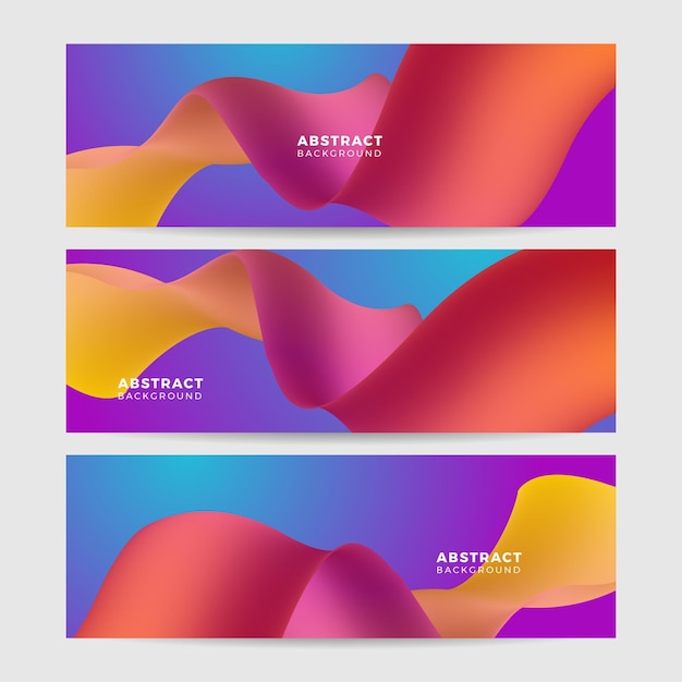 Abstract modern colorful geometric banner background design template Dynamic textured geometric element Modern gradient light vector illustration