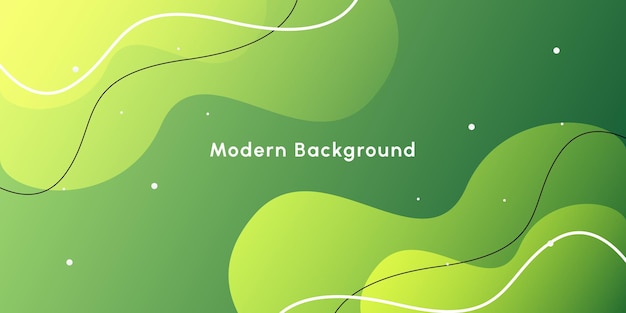 Vector abstract modern colorful gradient green curve background