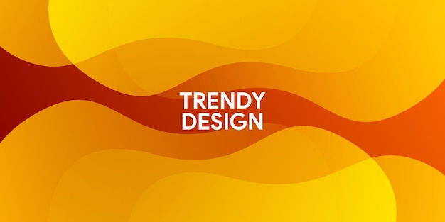 Abstract modern colorful gradient orange yellow curve background