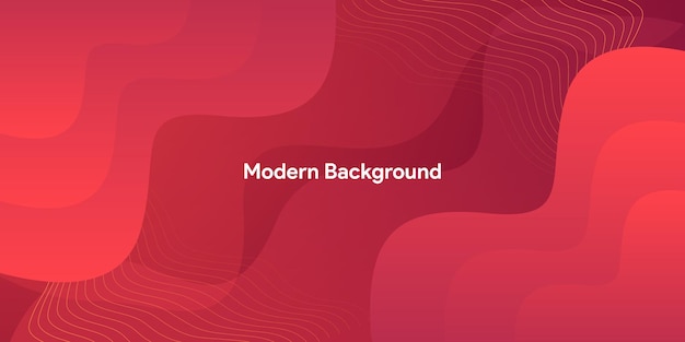 Abstract modern colorful gradient red curve background