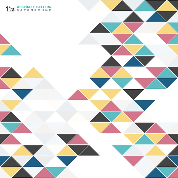 Abstract modern colorful triangle pattern design background