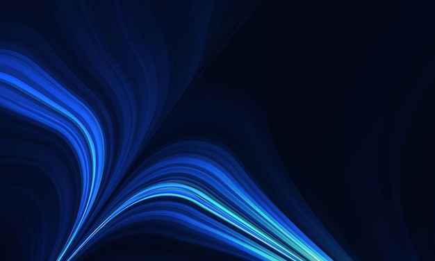 Abstract modern dark blue background with flowing movement lines