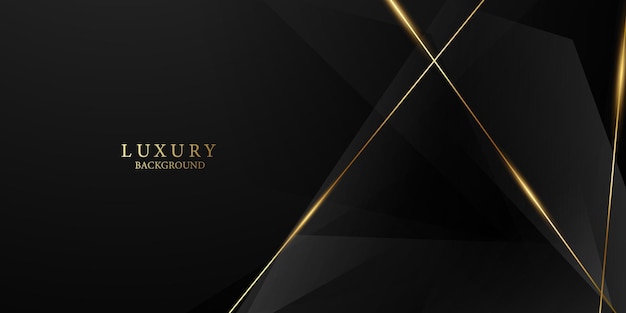 Abstract modern design black background with luxury golden elements vector illustration