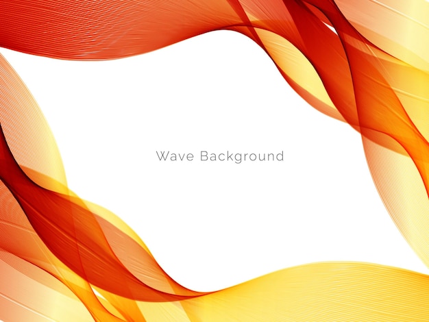 Abstract modern dynamic stylish red and yellow decorative pattern wave banner background vector