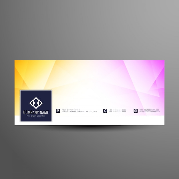 Abstract modern facebook timeline banner template