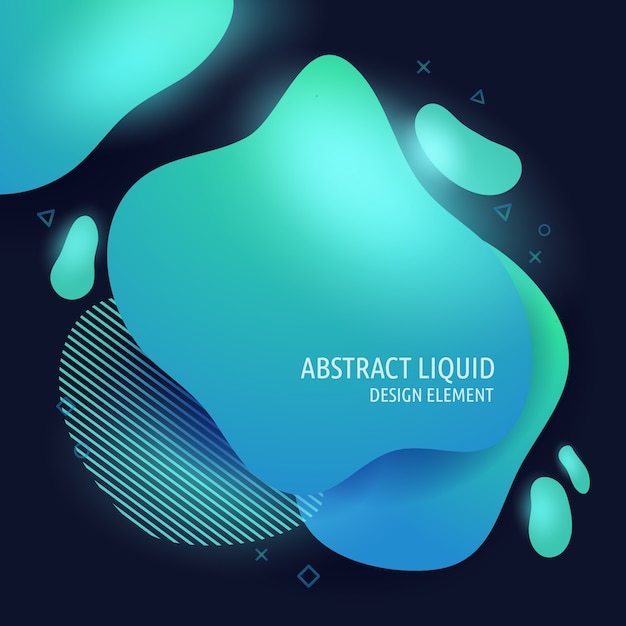 Abstract modern flowing liquid shapes design elements