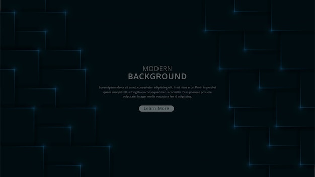 Abstract modern geometric shape background navy dark theme premium vector