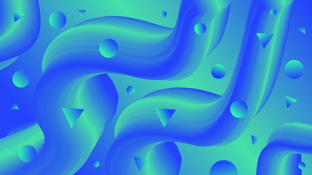 Abstract modern gradient fluid shape background