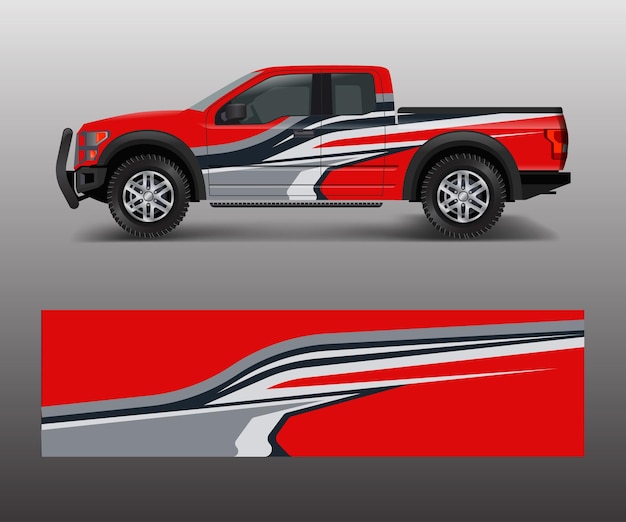 Abstract modern graphic design for truck and vehicle wrap and branding stickers