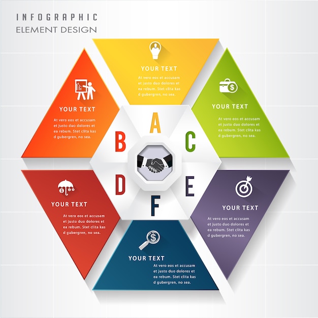 Abstract modern hexagon infographic. 